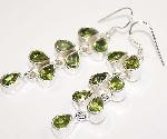 Green Peridot Dangle Earrings Sterling Silver :  new green gem classic treasures green peridot