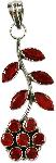 Garnet flower sterling silver gemstone pendant :  gemstones jewellery classic treausures gemstone beads
