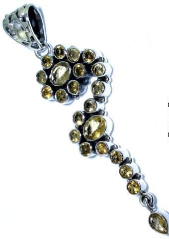 Citrine Gemstone Pendant Sterling Silver Gemstone Jewelry :  gemstones jewellery classictreasures classic treasures