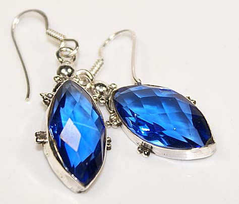 Iolite gemstone earrings sterling silver :  gemstones classic treasures earrings silver