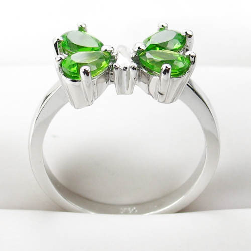 Sterling silver peridot gemstone butterfly ring gemstone jewelry Sterling silver peridot gemstone butterfly ring gemstone jewelry