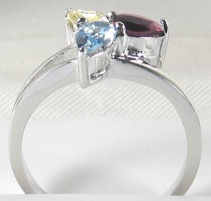 Amethyst Topaz Citrine gemstone ring sterling silver jewelry :  gemstones jewelry jewellery amthyst