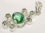 Peridot pendant gemstone sterling silver jewelry :  gemstones jewellery classic treasures pendant