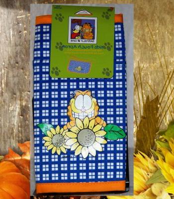 Garfield Odie Kids Pouch Apron Bib Pockets Kitchen :  garden baking child cook
