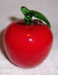 Paperweight red apple glass new in box office desk :  desk tabletop decoration red apple paperweight glass apple