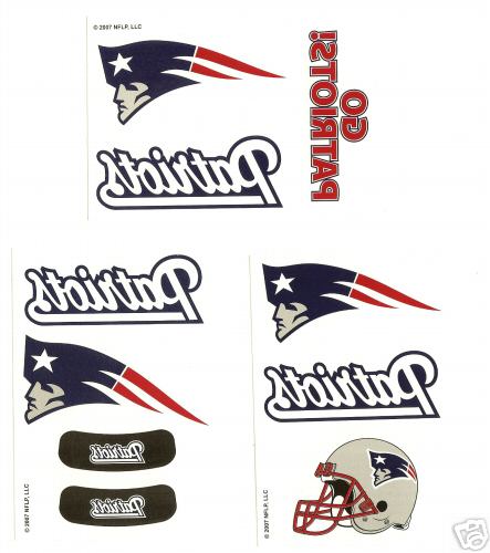 Temporary Tattoos - Sport / Spirit Tattoos - New England Patriots Official 