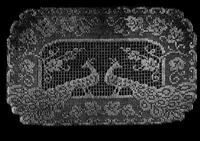 Filet Crochet Patterns - Doilies/Runners - PEACOCKS &amp; LOTUS Runner
