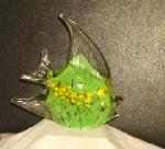 Glass paperweight angelfish figural fish green sea ocean new : angel fish glass fish glass paperweight paperweight