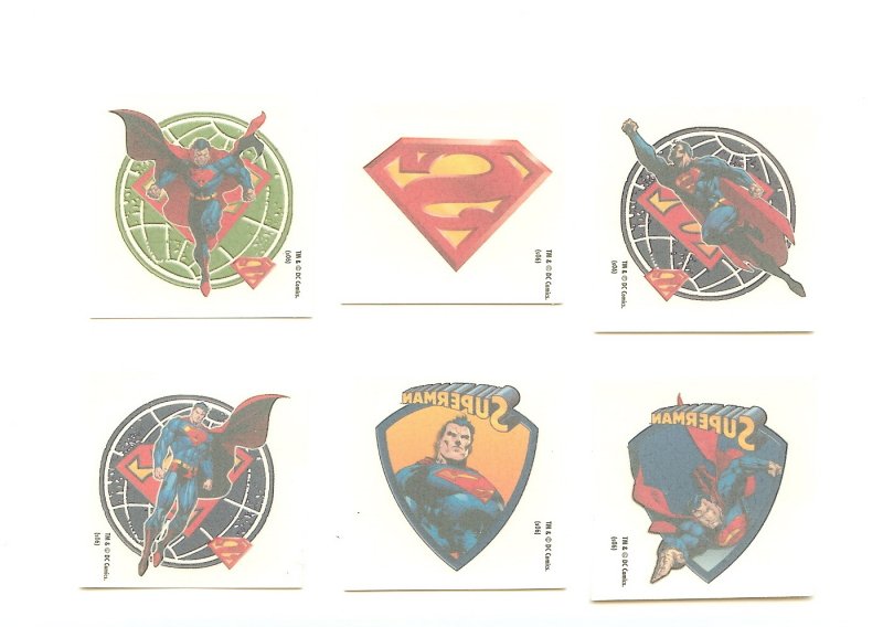 Temporary Tattoos - Licensed Kid Tattoos - Superman boy party Tattoos - 18