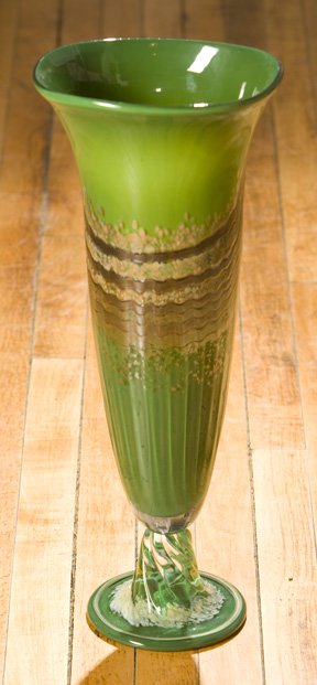 Thumbnail of Jon Offutt - Footed Green Vase
