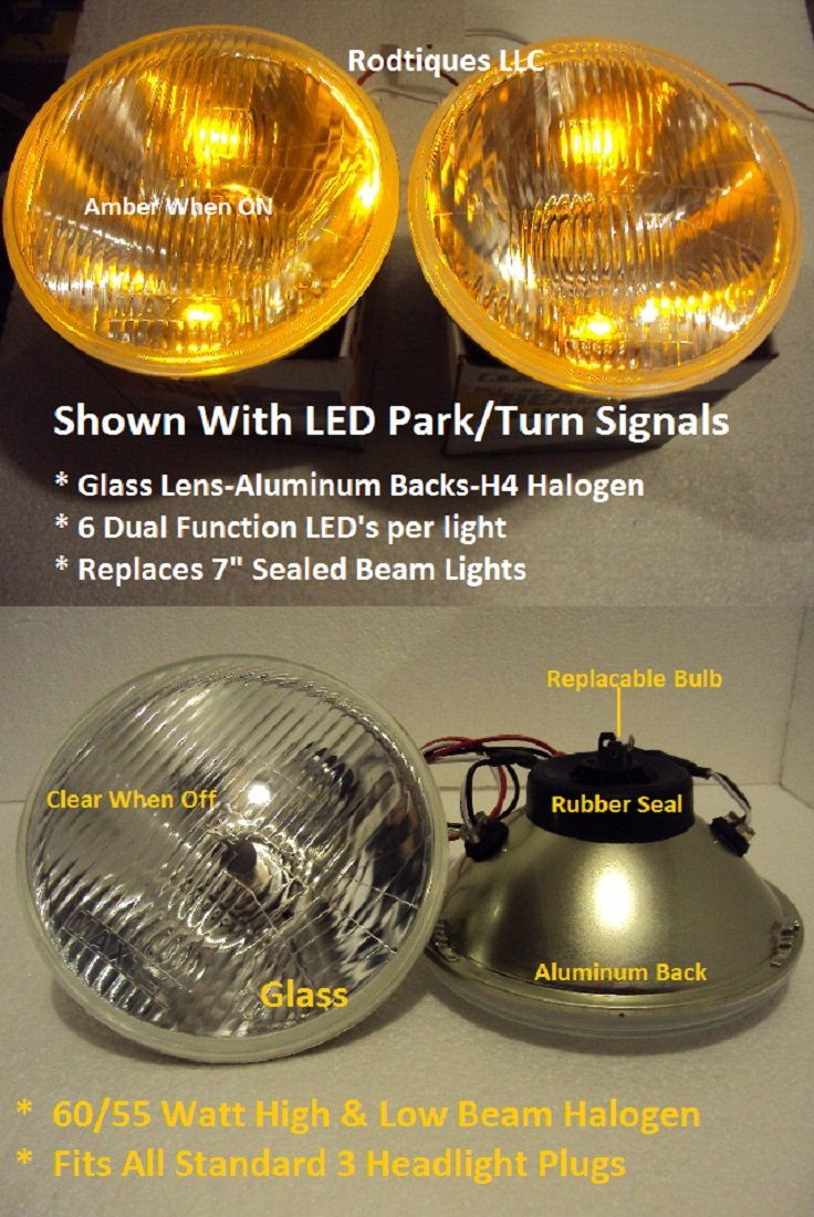 7'' H4 LED Park & Turn Headlights