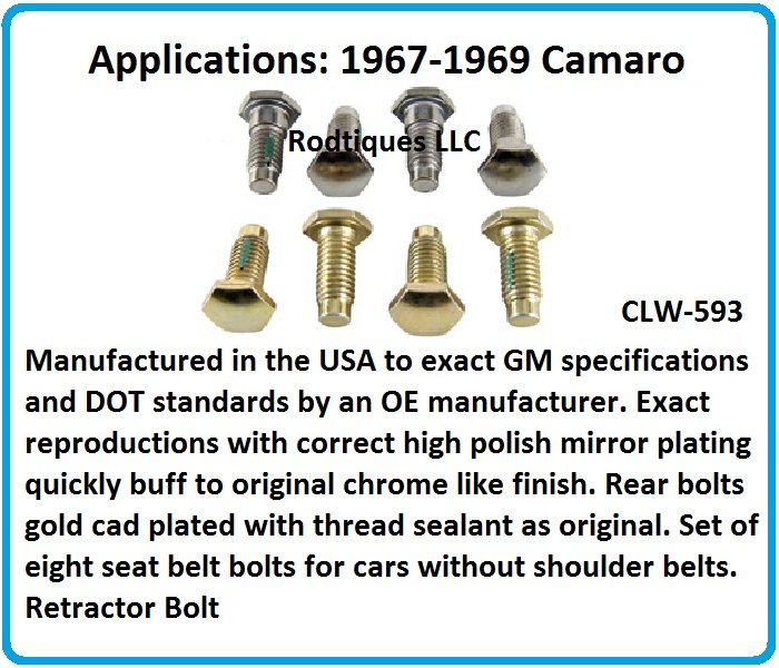 Seat belt bolt set without shoulder
