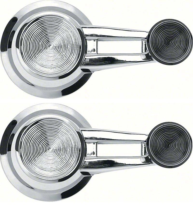 19631966 Corvette Chrome Vent Window Cranks Black Knob
