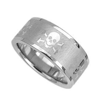Skull Wedding Rings on Biker Rings   Stainless Steel Skull Biker Pirate Wedding Band