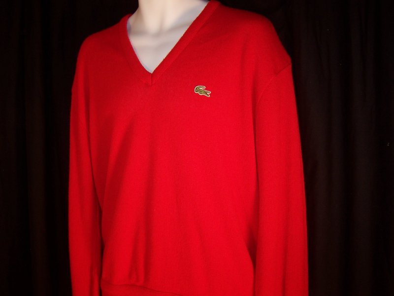 lacoste v-neck sweater. V-neck sweater size Large