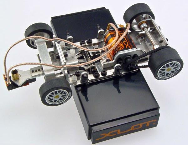 Hobby slot racing chassis