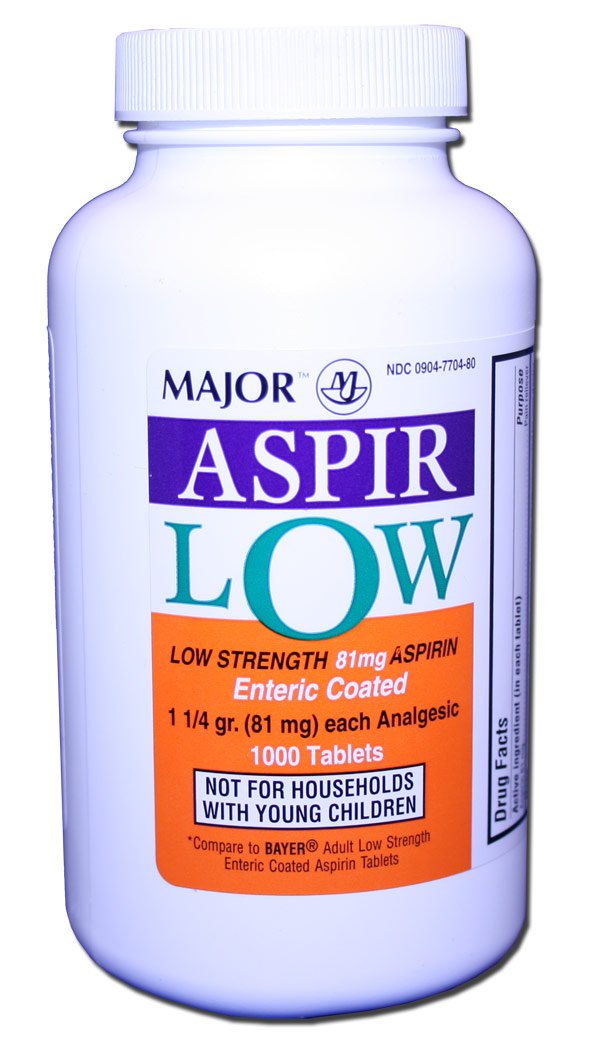 Thumbnail of Aspir-Low Enteric Coated Aspirin 81 mg Tab 1000 By Major Pharma Fr