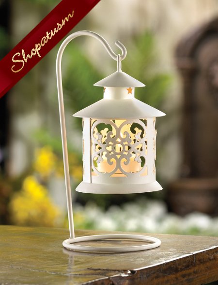 Thumbnail of White Filigree Hanging Lanterns Wedding Centerpieces 10 13995