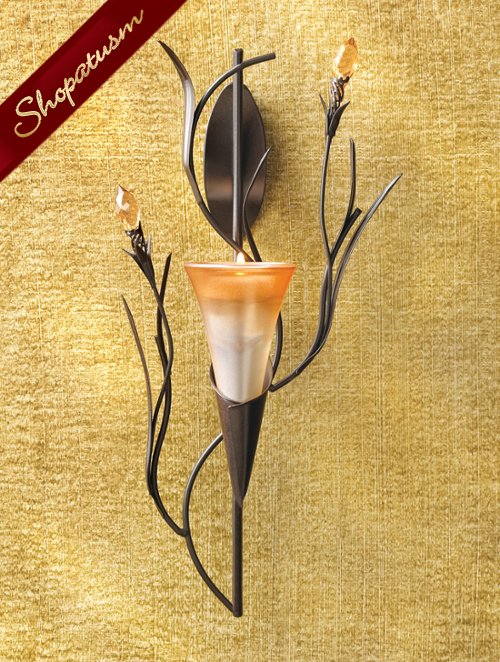 Thumbnail of Dawn Lily Blossom Candle Holder Tealight Wall Sconce