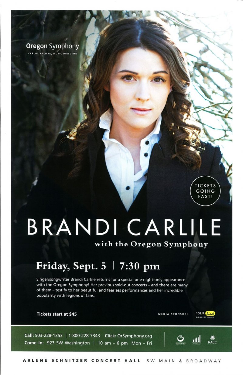 Music Posters Posters Rock/Pop Gig AF Carlile BRANDI CARLILE 2014