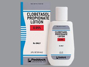 What is clobetasol propionate lotion used for