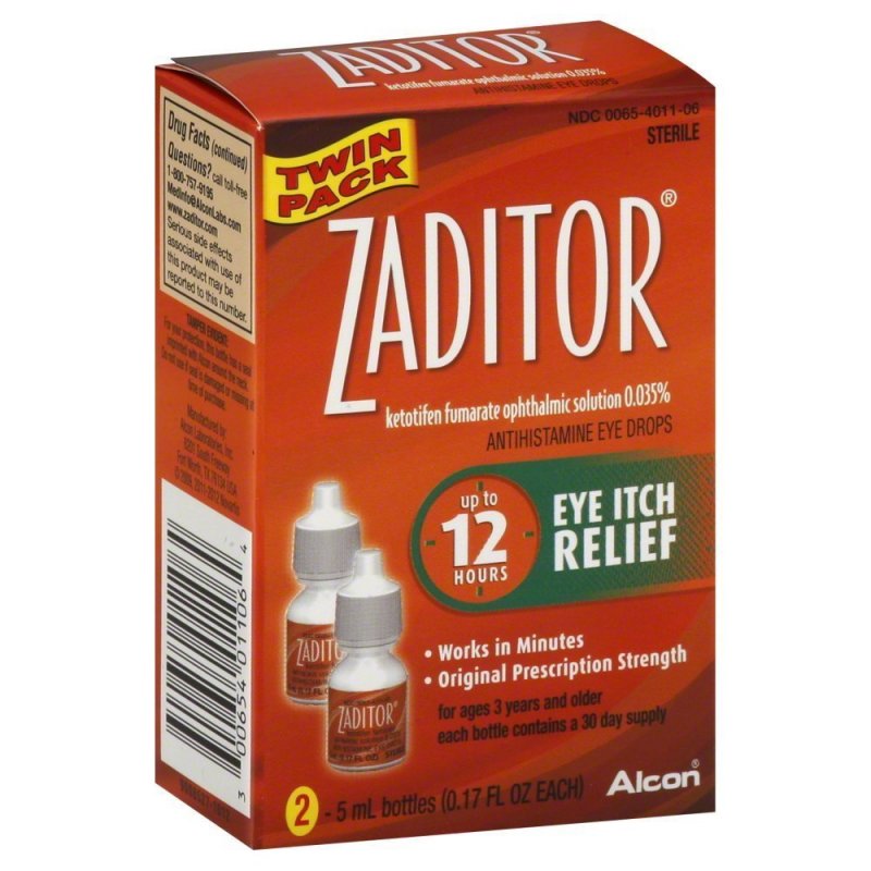 can you use zaditor eye drops with contacts