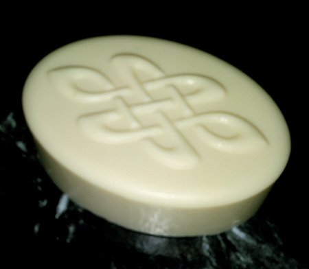 Handmade 6oz Soap Large Celtic Knot Oval. Your choice of soap base and scent.