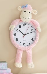 Pink Lucy Lamb Decorative Wall Clock
