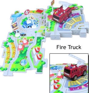 Image 0 of Puzzle Vehicle Play Set Fire Truck 
