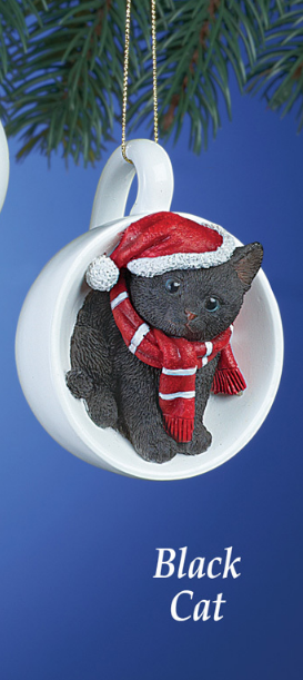 Image 2 of Holiday Santa Black  Cat