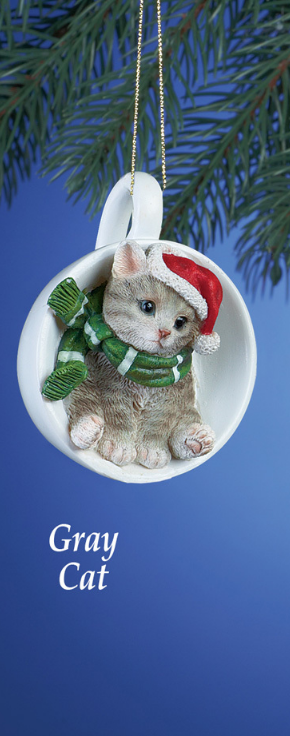Image 1 of Holiday Santa Grey Cat