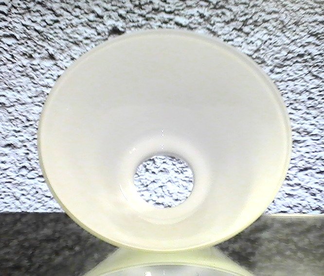 Glass Lamp Shade White 3 inch fitter x 10 x 4.5 Cone Shaped Vintage