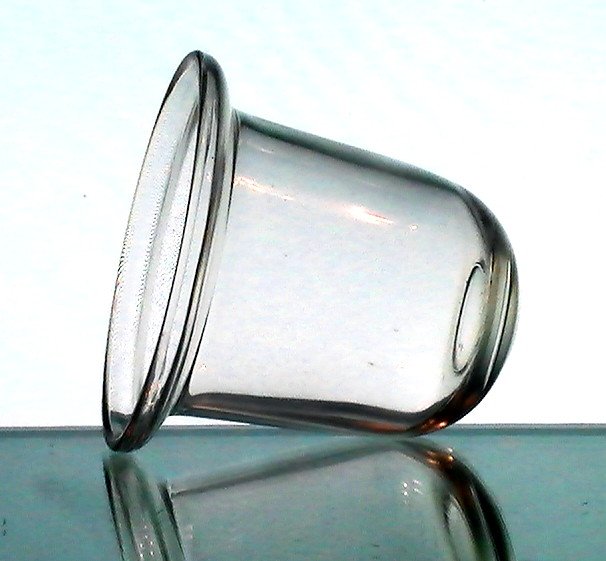 Hanging Candle Holder Thick Glass with Flared Rim 4 x 4 Heavy Weight