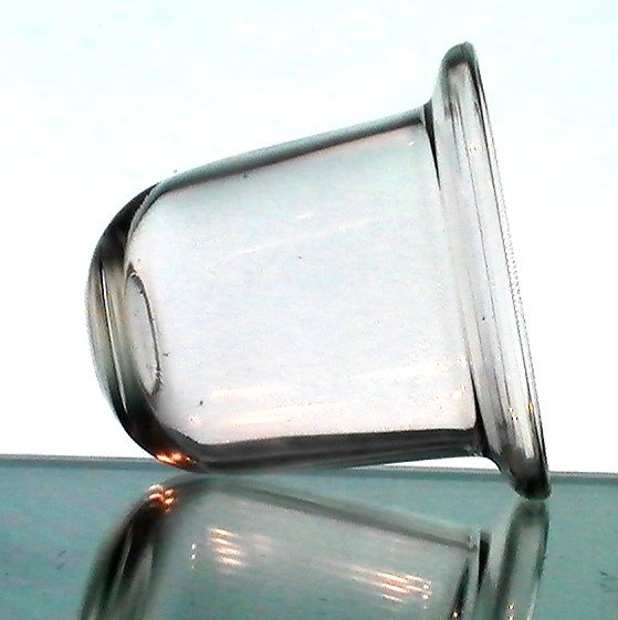 Hanging Candle Holder Thick Glass with Flared Rim 4 x 4 Heavy Weight
