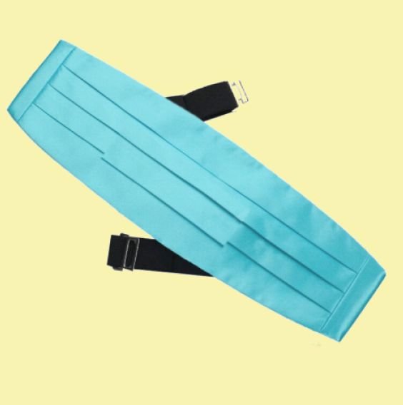 Turquoise Formal Groomsmen Groom Wedding Mens Cummerbund