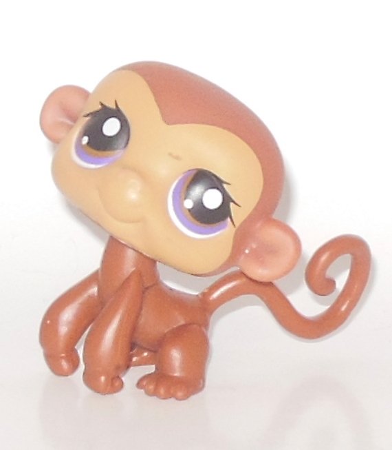 PrestoMart Littlest Pet Shop Brown Monkey Number 56 Toy Figure Bobblehead
