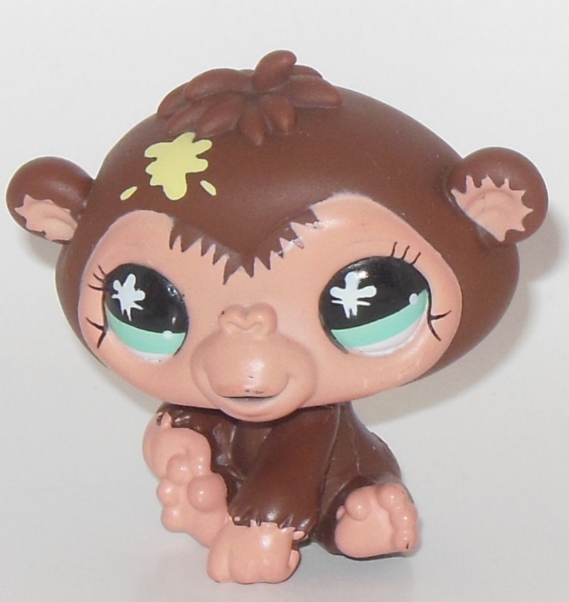 PrestoMart Littlest Pet Shop Brown Monkey Number 56 Toy Figure Bobblehead