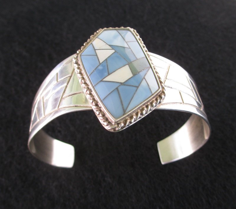 Jay King 925 Multi Stone Inlaid Cuff Bracelet