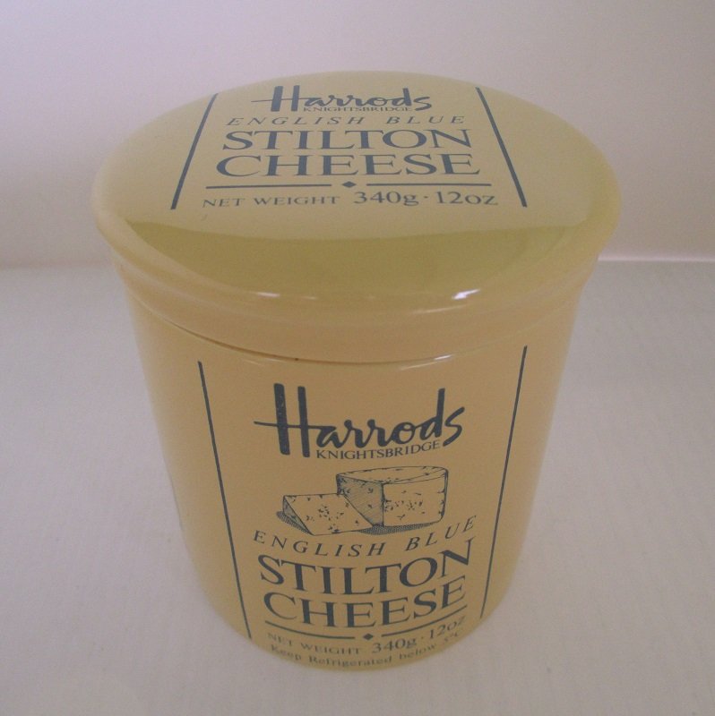 Harrods of Knightsbridge London Empty Stilton Cheese Pot Jar