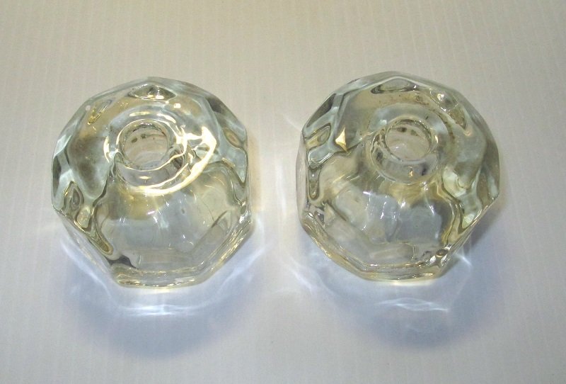 Large Thick Glass Faucet Knobs Handles Unknown Vintage Date