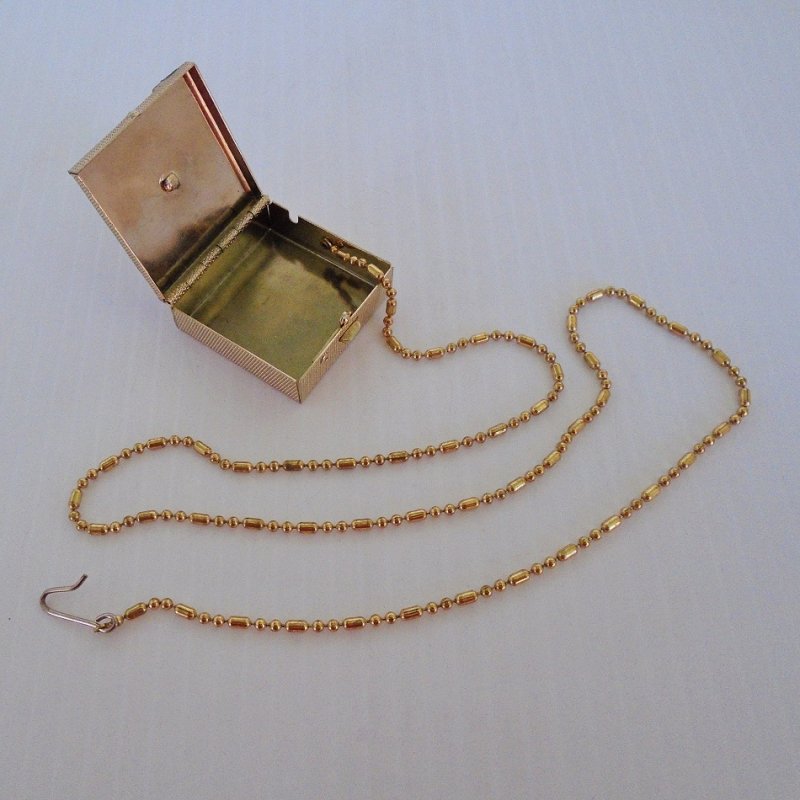 Zip Her, Vintage 1950s Zipper Pull with Chain