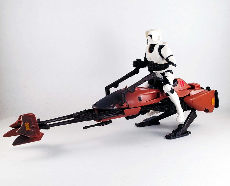star wars return of the jedi speeder bike and biker scout
