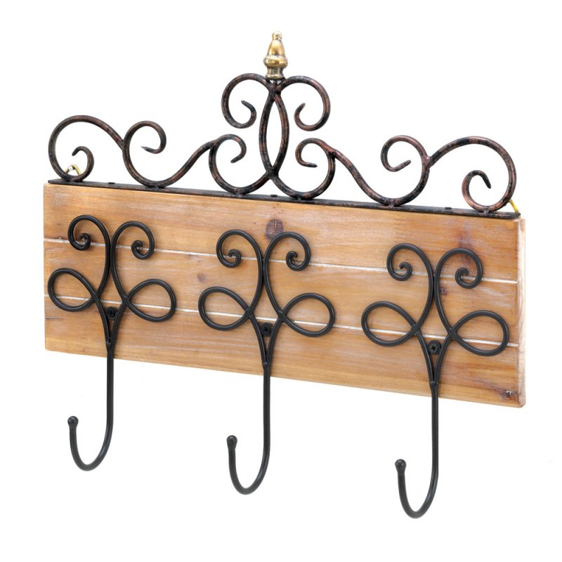 Bath Robe & Outer Wear Wall Hooks featuring Wall Plaque with Iron ...