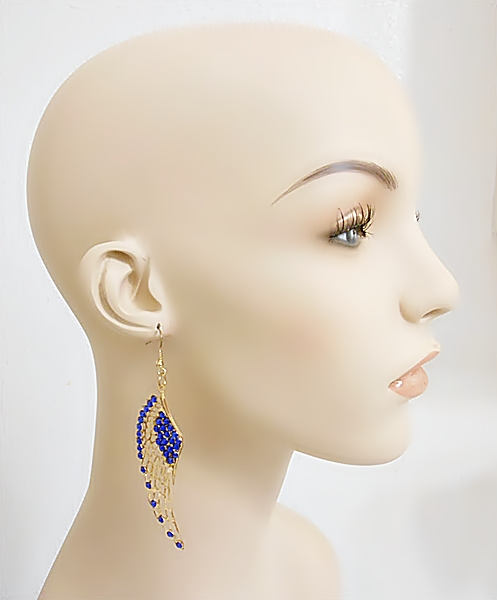 If casual bling is your thing, these blue and gold wing earrings belong in your jewelry collection today!