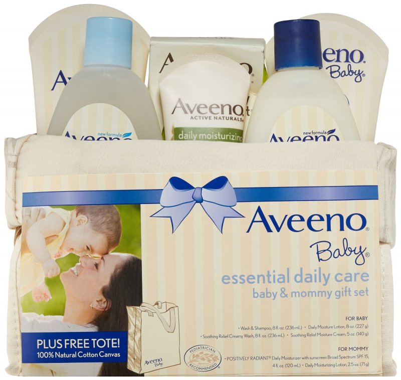 Aveeno Baby Daily Skin Care Essentials for Baby & Mommy Gift Set