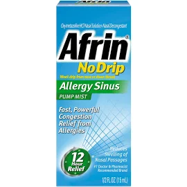 Case of 36-Afrin Pump No Drip Nasal Sinus Spray 15 ml By Bayer Corp/Consumer Health USA 
