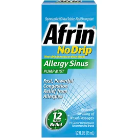Afrin Pump No Drip Nasal Sinus Spray 15 ml By Bayer Corp/Consumer Health USA 