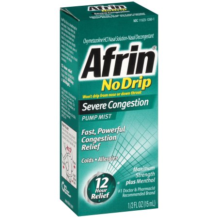 Afrin Spray No Drip Severe Cong Menth Spray 15 ml By Bayer Corp/Consumer Health USA 