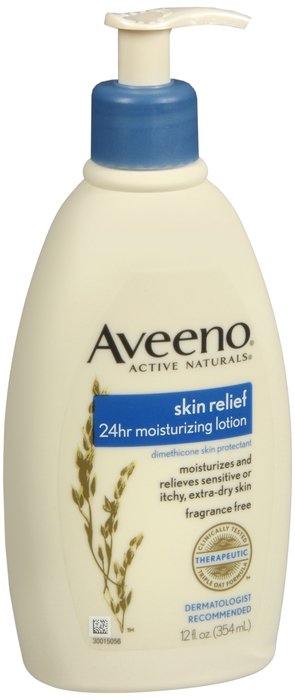 Aveeno Lotion Skin Relief Fragrance Free Moisturizing Lotion 12 oz By J&J Consumer USA 