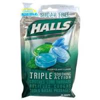 Case of 48-Halls Sugar Free Bag Assorted Mint Lozenge 25 By Mondelez Global USA 